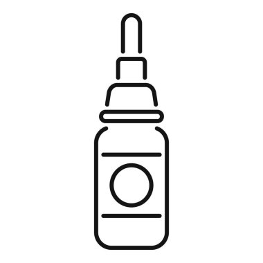 Burun spreyi şişesi ikonu. Burun rahatlatıcı bir tüp ile tıbbi sağlık hizmetlerini tasvir ediyor.