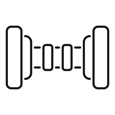 Havaalanı güvenlik tarayıcısını temsil eden basit bir vektör simgesi