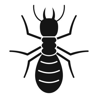 Biyoloji veya haşere kontrolü yayınları için anatomisini gösteren basit bir termit simgesi