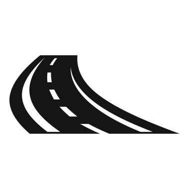 Virajın etrafında kaybolan kıvrımlı bir yolun siyah beyaz çizimi