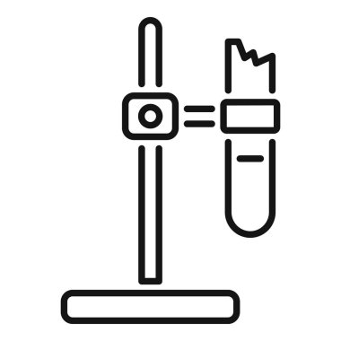 Test tüpü tutan bu klemp ikonu bilimsel deneyleri temsil etmek için mükemmeldir.
