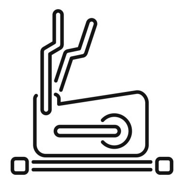 Spor uygulamaları ve kardiyo çalışmasını temsil eden web siteleri için taslak biçimi simgesi