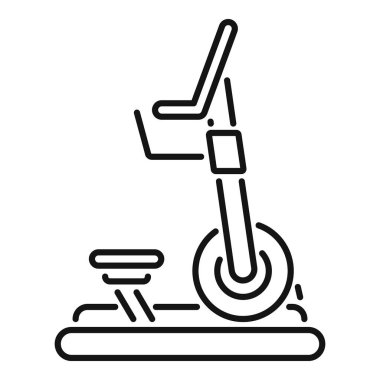 Eliptik bir eğitmenin bu ikonu sağlıklı bir yaşam tarzını, spor ve spor yapmayı temsil eder.