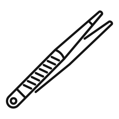 Bu basit cımbız simgesi güzellik amacıyla kaş koparma kavramını temsil ediyor.