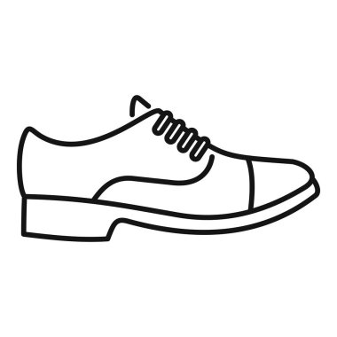 Resmi deri ayakkabıyı gösteren basit bir vektör, modayla ilgili web siteleri veya uygulamalar için mükemmel