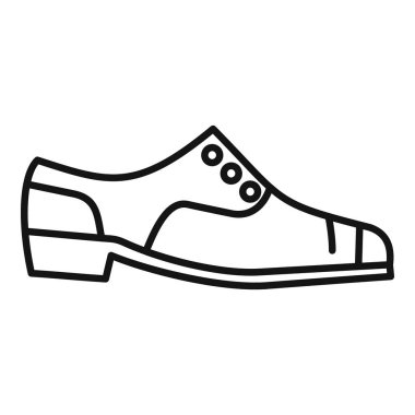 Ayakkabı ve moda endüstrisine uygun, bağcıklı klasik erkek deri ayakkabısı çizimi.