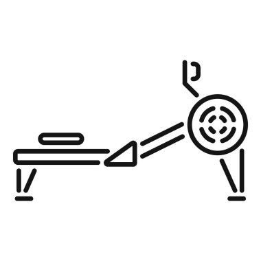 Bir kürek makinesinin basit vektör simgesi, fitness uygulaması veya web sitesi için mükemmel