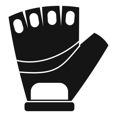 Spor ve açık hava aktiviteleri için parmaksız eldivenlerin basit simgesi, el koruması ve esneklik sağlıyor