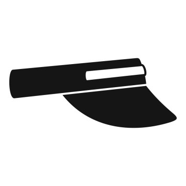 Siyah güneş güneşliği kapağının basit bir simgesi güneş ışığından koruyor