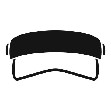 VR gözlüklü sanal gerçeklik teknolojisi simgesi beyaz arkaplanda basit bir şekilde