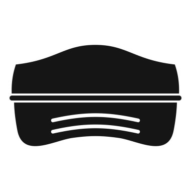 Beyaz arkaplanda izole edilmiş siyah vr kulaklık simgesi