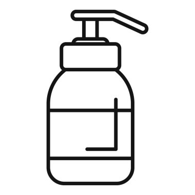 Sıvı sabun veya losyon kabını temsil eden şişe dağıtıcı simgesi