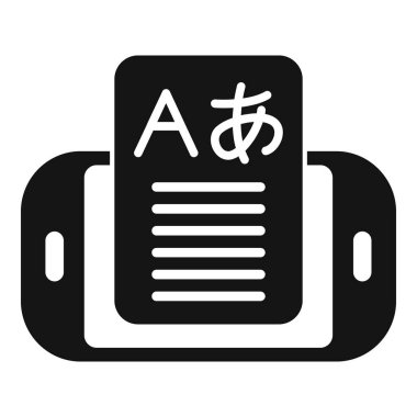 Bu vektör illüstrasyonu, küresel iletişim kavramını vurgulayan, bir dil çeviri uygulaması gösteren bir akıllı telefonu betimler.