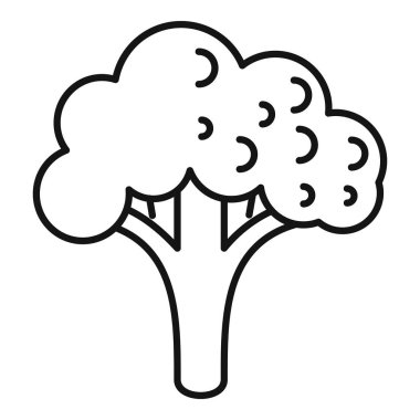 Brokoliyi temsil eden basit çizimler sağlıklı bir yaşam tarzı ve diyet öneriyor.