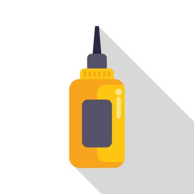 Fast food ambalaj tasarımı için hardal ya da diğer baharatları içeren uzun başlıklı sarı plastik şişe.