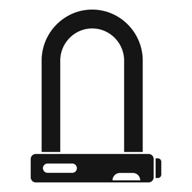 Siyah metal bisiklet bir bisikleti veya diğer bir mülkü emniyete almak için kilitlenir