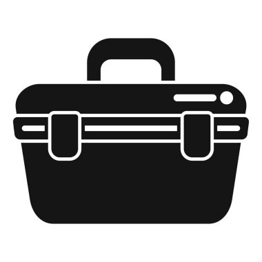 Balıkçılık malzemesi kutusunun bu vektör illüstrasyonu çeşitli projelerde kullanmak için mükemmel basit ve cesur bir tasarım içerir.