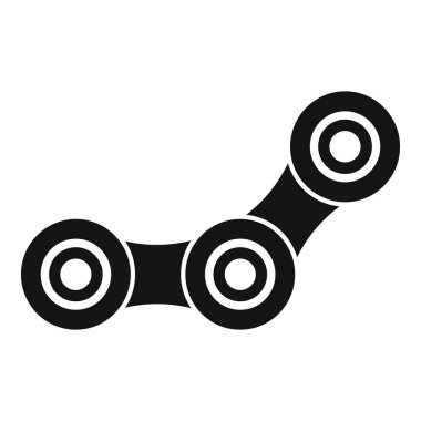 Çemberleri birbirine bağlayan zincir teknolojisi kavramını temsil eden basit simge biçimi grafiği