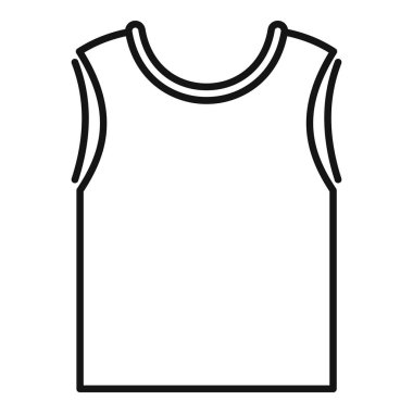 Geniş kayışlı kolsuz gömleğin basit vektörü. Kıyafetleri temsil eden bir simge kadar mükemmel.