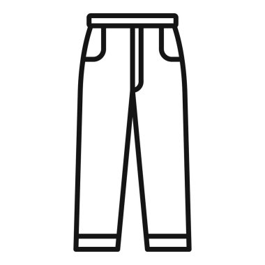 Katlanmış pantolonun basit siyah çizgi resim simgesi, web siteleri ve uygulamalar için mükemmel