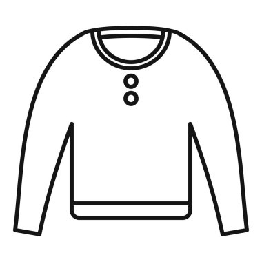 Moda ve giyimle ilgili projeler için mükemmel iki düğmeli uzun kollu gömleğin basit vektörü