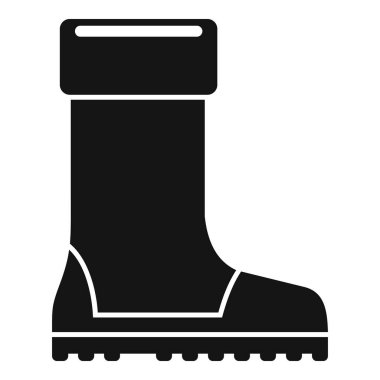 Beyaz arkaplanda su geçirmez lastik bot simgesi