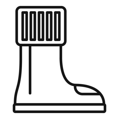 Koruyucu ve güvenlik simgesini temsil eden yağmur anahatlarından koruyan lastik çizmeler