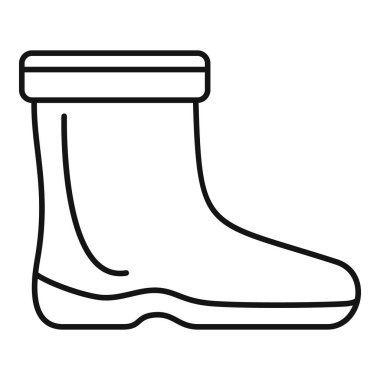 Su geçirmez lastik bot yağmur anahat simgesi web, mobil ve bilgi grafikleri için koruma