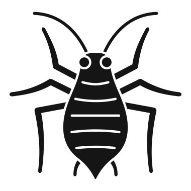 Yaprak biti böceğinin siyah beyaz simgesi bacaklarını ve antenlerini açıyor.