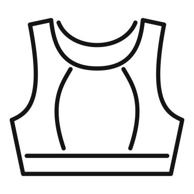 Spor sutyeninin bu basit çizimi atletizmi ve konforlu giyimin artan popülerliğini çağrıştırıyor.