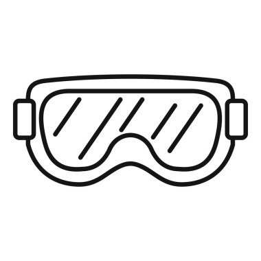 İş yeri güvenlik teçhizatını temsil eden koruyucu gözlük ikonu, göz korumasını sağlar ve yaralanmaları önler