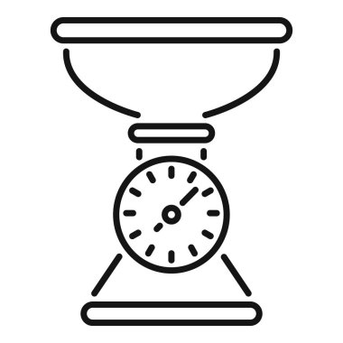 Mutfak malzemelerinin porsiyonlarını ölçmek için kullanılan basit bir ölçü çizimi