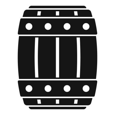 Klasik bir ahşap fıçının basit vektör simgesi, bira imalathanesi, içki imalathanesi veya içkiyle ilgili temaları temsil etmek için idealdir.