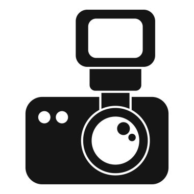 Bir arabanın kamera kaydının basit kabartma vektörü