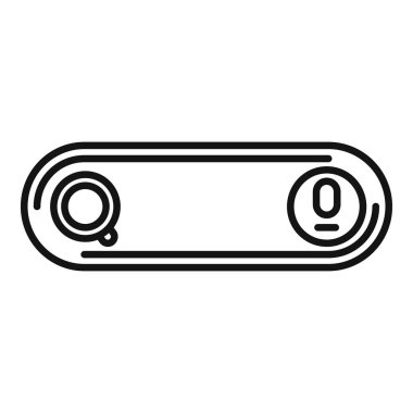 This icon represents a voice recorder device recording an audio message clipart