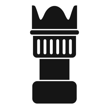 Basit bir satranç kalesi silueti simgesi strateji, planlama ve taktik simgesi