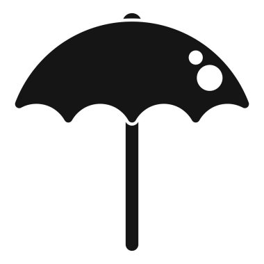 Plaj şemsiyesinin basit vektör simgesi gölge sağlar