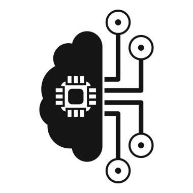 Bu basit vektör çizimi yapay zeka kavramını temsil ediyor.