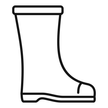 Açık havada çalışmak için lastik botları temsil eden basit bir bahçe ayakkabısı simgesi