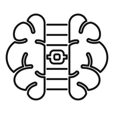 Elektronik devre kartına bağlanan beyin çipi, yapay zeka kavramını temsil eden sinyaller gönderiyor.