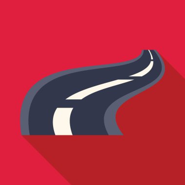 Düz tasarım illüstrasyonuna giden dolambaçlı yol