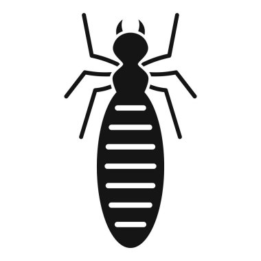 Büyük siyah termit böceği segmentli gövdesi ve altı bacağıyla sürünüyor.