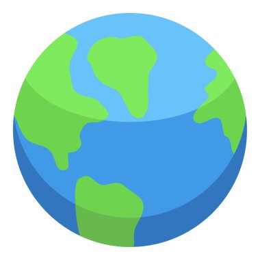 Dünya 'nın basit karikatürü uzayın engin genişliğinde dönüyor.