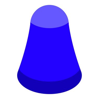 Bu minimalist illüstrasyon, tüm çerçeveyi dolduran mavi konik bir gradyanı, cesur ve modern bir estetik yaratıyor.