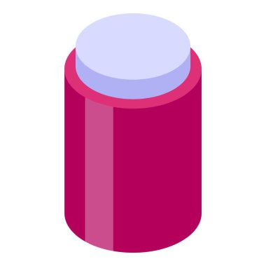 Pembe deodorant çubuğu izometrik görüntüde kapalı kalır