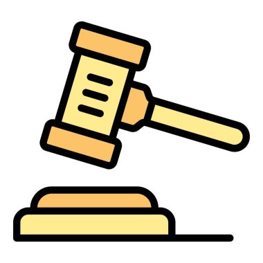 Hakim tokmağının ses bloğuna çarpması, hukuki bir davada nihai karar konseptini temsil ediyor.