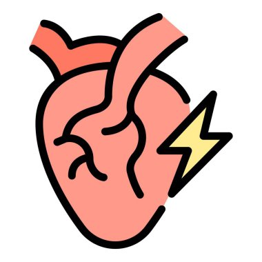 Bu basit ikon bir kalp krizini temsil ediyor, çok ciddi bir tıbbi acil durum.