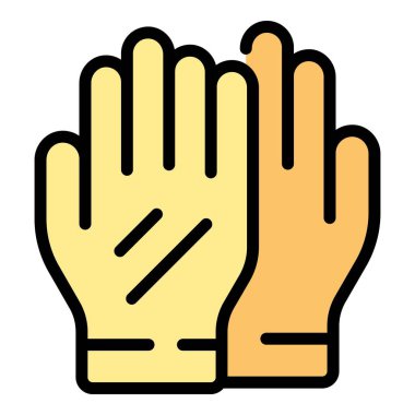 Yan yana duran iki lastik eldiven ev işleri için kullanılmaya hazır.