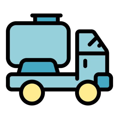 Nakliye, lojistik ve teslimat için eko yakıtı kullanan bir tank kamyonu, benzin nakliyesi