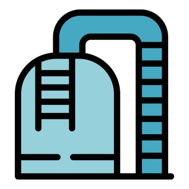 Metal merdiven ve boru hattıyla temiz su depolayan su kulesi, toplumlar için hayati bir kaynak sağlıyor.